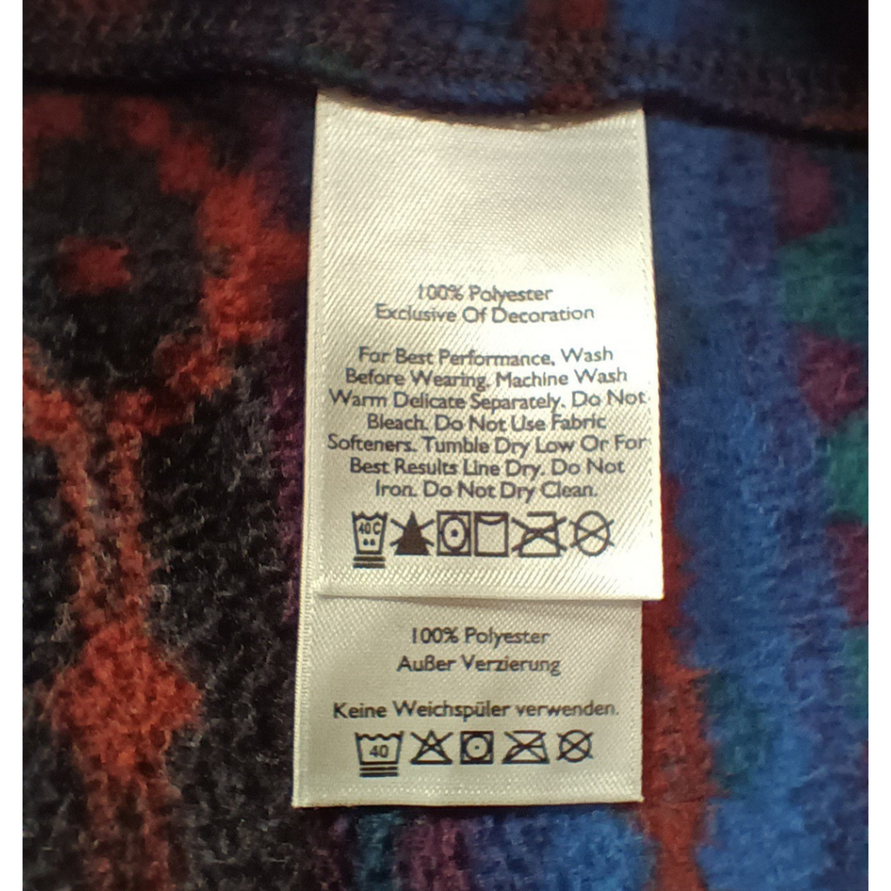 Eddie Bauer Women's Large 1/2 Zip Pullover Fleece Sweatshirt Aztec Tribal - Picture 9 of 12